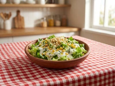 Yoğurtlu Marul Salatası