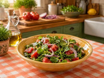Domatesli ve Ekşili Semizotu Salatası